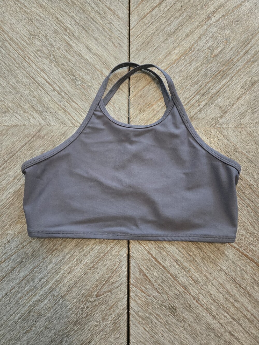 Oh La La Perfect Ten Top -Fog Gray. Adult Medium